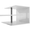 Table basse design Aalborg salon table d'appoint, laquée blanc, 60x43x110cm