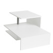 Table basse design Aalborg salon table d'appoint, laquée blanc, 60x43x110cm