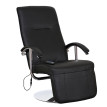 Fauteuil de massage / chaise-longue Apia II, rotatif, cuir, noir