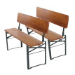 Ensemble salon de jardin Bregenz pliable bois verni 115cm