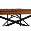 Table de jardin Bregenz pliable pour ensemble salon de jardin bois verni 115cm