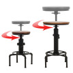 Set table de bar + 2x tabourets de bar HWC-N23, chaise de bar table haute réglable en hauteur pivotante repose-pieds ind