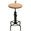 Table de bar HWC-N23, table de comptoir table de bistrot réglable en hauteur pivotante repose-pieds Industrial acier mas