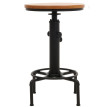 Table de bar HWC-N23, table de comptoir table de bistrot réglable en hauteur pivotante repose-pieds Industrial acier mas