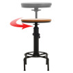 Table de bar HWC-N23, table de comptoir table de bistrot réglable en hauteur pivotante repose-pieds Industrial acier mas