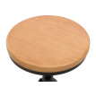 Lot de 2 tabourets de bar HWC-N23, tabouret de bar réglable en hauteur pivotant repose-pieds Industrial acier massif-boi
