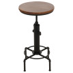 Table de bar HWC-N23, table de comptoir table de bistrot réglable en hauteur pivotante repose-pieds Industrial acier mas