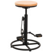 Tabouret de bar HWC-N19, chaise de bar tabouret de comptoir, réglable en hauteur pivotant repose-pieds industriel métal