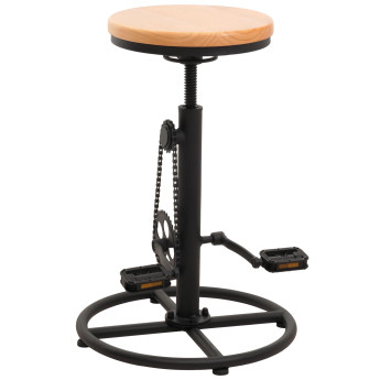 Tabouret de bar HWC-N19, chaise de bar tabouret de comptoir, réglable en hauteur pivotant repose-pieds industriel métal