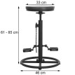 Tabouret de bar HWC-N19, chaise de bar tabouret de comptoir, réglable en hauteur pivotant repose-pieds industriel métal