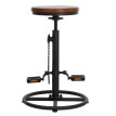 Tabouret de bar HWC-N19, chaise de bar tabouret de comptoir, hauteur réglable pivotant repose-pieds industriel métal mas