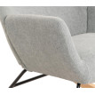 Fauteuil à bascule HWC-N13, Fauteuil relax à bascule Fauteuil TV, bois massif métal tissu/textile 320g/m² - gris-vert