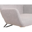 Fauteuil à bascule HWC-N13, Fauteuil relax à bascule Fauteuil TV, bois massif métal tissu/textile 320g/m² - gris clair
