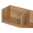 Etagère murale HWC-M48, étagère suspendue Etagère en bois flottante, 3 compartiments en bois massif de manguier 20x120x2