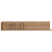 Etagère murale HWC-M48, étagère suspendue Etagère en bois flottante, 3 compartiments en bois massif de manguier 20x120x2