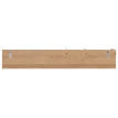 Etagère murale HWC-M48, étagère suspendue Etagère en bois flottante, 3 compartiments en bois massif de manguier 20x120x2