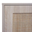 Commode HWC-M40, Sideboard Armoire Highboard, compartiments de rangement, Kubu rotin bois mélaminé, aspect chêne