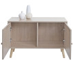 Commode HWC-M40, Sideboard Armoire Highboard, compartiments de rangement, Kubu rotin bois mélaminé, aspect chêne