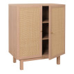 Highboard HWC-M51, Commode Armoire Sideboard, compartiments de rangement, bois massif Mango Kubu Rattan 98x79x42cm - nat