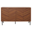 Sideboard HWC-M50, Armoire Commode Highboard Buffet, bois massif de mangue 94x151x40cm - brun