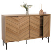 Sideboard HWC-M50, Armoire Commode Highboard Buffet, bois massif de mangue 94x151x40cm - naturel