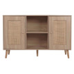 Sideboard HWC-M42, Armoire Commode Highboard, compartiments de rangement, Kubu rotin bois mélaminé, aspect chêne
