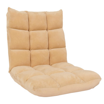 Fauteuil de sol HWC-N43, fauteuil de relaxation Coussin de sol Fauteuil pliant 6 positions de relaxation, structure stab