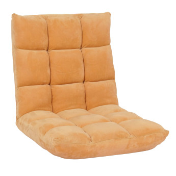 Fauteuil de sol HWC-N43, fauteuil de relaxation Coussin de sol Fauteuil pliant 6 positions de relaxation, structure stab