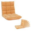 Fauteuil de sol HWC-N43, fauteuil de relaxation Coussin de sol Fauteuil pliant 6 positions de relaxation, structure stab