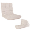 Fauteuil de sol HWC-N43, fauteuil de relaxation Coussin de sol Fauteuil pliant 6 positions de relaxation, structure stab