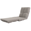 Fauteuil de sol HWC-N45, fauteuil-lit pliable Fauteuil fonctionnel, fonction sommeil pliable cadre acier velours - gris