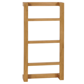 Porte-serviettes en teck HWC-M76, porte-serviettes, 3 barres, teck de qualité B-Grade (bois de cœur, 20-30 ans) 101x50x1