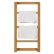Porte-serviettes en teck HWC-M76, porte-serviettes, 3 barres, teck de qualité B-Grade (bois de cœur, 20-30 ans) 101x50x1