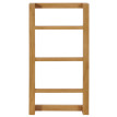 Porte-serviettes en teck HWC-M76, porte-serviettes, 3 barres, teck de qualité B-Grade (bois de cœur, 20-30 ans) 101x50x1