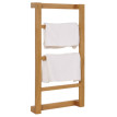 Porte-serviettes en teck HWC-M76, porte-serviettes, 3 barres, teck de qualité B-Grade (bois de cœur, 20-30 ans) 101x50x1