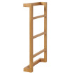 Porte-serviettes en teck HWC-M76, porte-serviettes, 3 barres, teck de qualité B-Grade (bois de cœur, 20-30 ans) 101x50x1