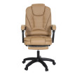 Chaise de bureau HWC-M80, chaise de bureau chaise pivotante fauteuil de direction, repose-pieds extensible similicuir no