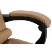 Chaise de bureau HWC-M80, chaise de bureau chaise pivotante fauteuil de direction, repose-pieds extensible similicuir no