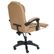 Chaise de bureau HWC-M80, chaise de bureau chaise pivotante fauteuil de direction, repose-pieds extensible similicuir no
