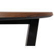 Table basse HWC-M61, table d'appoint table de salon, bois massif HPL stratifié mélaminé Ø80cm, aspect bois de sheesham,