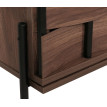 Commode HWC-M44, armoire Sideboard buffet, design 3D tressé Push-to-open portes 109x75x40cm, marron