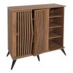 Commode HWC-M45, Armoire Sideboard Buffet Highboard, 3D-Design Compartiments de rangement 95x90x44cm, brun