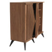 Commode HWC-M45, Armoire Sideboard Buffet Highboard, 3D-Design Compartiments de rangement 95x90x44cm, brun
