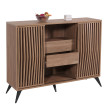 Sideboard HWC-M45, Commode Armoire Buffet Highboard, Design 3D Portes coulissantes Compartiments de rangement 95x120x40c