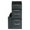 Organiseur de bureau HWC-L97, Tablette de bureau Porte-stylos Boîte de rangement avec 2 tiroirs et 7 compartiments, 29x1