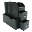 Organiseur de bureau HWC-L97, Tablette de bureau Porte-stylos Boîte de rangement avec 2 tiroirs et 7 compartiments, 29x1