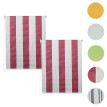 Lot de 2 stores à enroulement HWC-D52, store à enroulement latéral, 120x230cm protection solaire opaque - rouge/blanc/be
