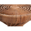 Table d'appoint HWC-M31, Table de fleurs en rotin Table basse, ronde 43x38x38cm, rotin Kubu naturel
