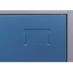 Armoire à casiers verrouillables HWC-L61, armoire de bureau à usage multiple, verrouillable métal 180x38x42cm - bleu