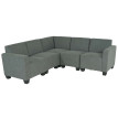 Modular Sofa-System Ensemble de canapés Lyon 5, tissu/textile - gris